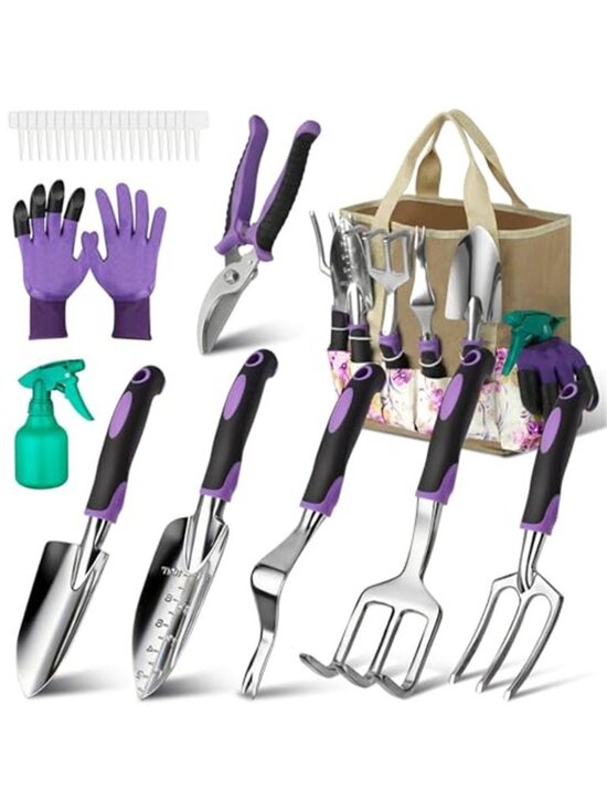 Other - Garden Tool Set 30 Piece Stainless Steel Gardening Kit Tote Gloves Pruner Tags